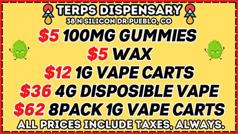 Terps Dispensary Pueblo Info, Menu & Deals